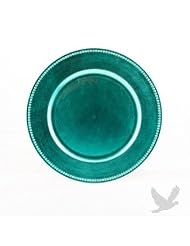 Buy Tiffany Blue Charger Plates BULK, Set of 24 - Decorative Plates, Wedding Party... by Dress My Cupcake