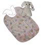 Baby Bib for Adult Sized Messy Eaters, Vinyl Playtime Print with Food Catch Tray