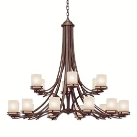 Kichler Lighting 1873OZ 18-Light Hendrik Incandescent Chandelier, Old Bronze