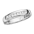 10K White Gold 1/4 ct. Diamond Men's Wedding Band (Higher Quality)