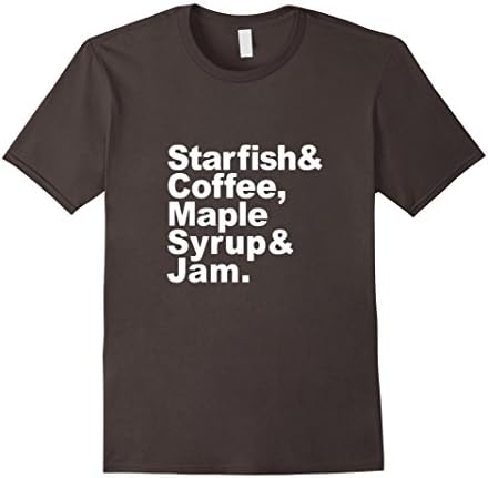 Men's Starfish &amp; Coffee &amp; Maple &amp; Syrup &amp; Jam T-shirt 3XL Asphalt