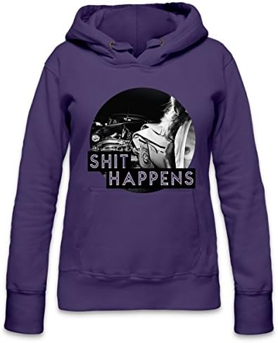Shit Happens Womens Hoodie Medium