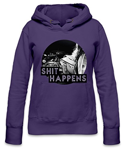 Shit Happens Womens Hoodie Medium