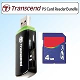 Transcend TS-RDP5K P5 9-in 1 USB 2.0 Flash Memory Card Reader Bundle With 4 GB SD Memory Card