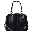 AUTHENTIC COACH SOHO SIGNATURE LARGE BUSINESS SATCHEL 10606 (Black, Black)