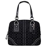 AUTHENTIC COACH SOHO SIGNATURE LARGE BUSINESS SATCHEL 10606 (Black, Black)