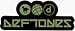 Deftones - Black & Green with Logos - Small Sticker / Decal