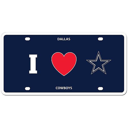 NFL Dallas Cowboys Styrene Plate- I Heart Style