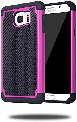 Hybrid Armor Rubber Combo Impact Silicone Case Cover for Samsung NOTE5(Rose)