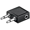 Wentronic Flugzeugadapter (2x3,5mm mono Stecker auf 3,5mm stereo Buchse)