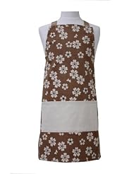 ASD Living for The Home Organic Flower Kid's Butcher Apron, Brown by ASD Living