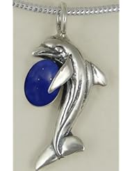 A Delightful Little Dolphin Pendant, with Lapis Lazuli ...Jewelry Made in America