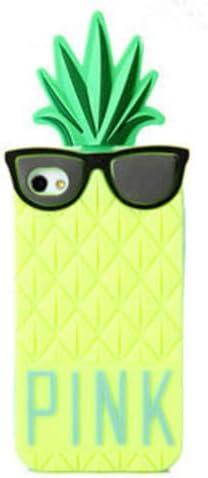 iPhone 6 Case, Palettes Maxx - 3D Cute Cartoon Yellow Pineapple Sunglasses Pink Alphabet Silicone Rubber Case for iPhone 6 4.7 inch