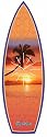 Infinity Instruments Paradise Sunset Surfboard Wall/Table Clock