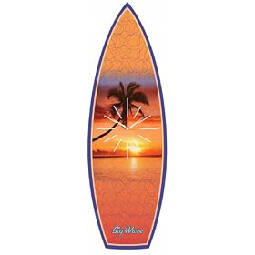 Infinity Instruments Paradise Sunset Surfboard Wall/Table Clock