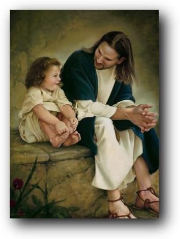 LDS Friends 5x7 Print - Giclée on Paper - Liz Lemon Swindle - Jesus Christ Art