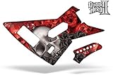 Guitar Hero 2 Faceplate Skin Xbox 360 - (Xplorer Guitar) Bone Collector Red ....