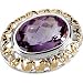 14K Yellow Gold, Sterling Silver and Amethyst Ring