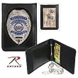 Leather Neck ID / Badge Holder 2 Fold Wallet w/Chain