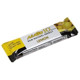 NuGo 10 Raw Natural Energy Bar, Lemon, 1.76-Ounce Bars (Pack of 12)
