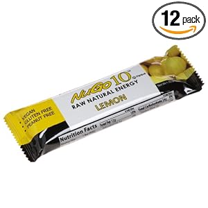 Click here to buy NuGo 10 Raw Natural Energy Bar, Lemon, 1.76-Ounce Bars (Pack of 12) by NuGo.