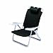 Picnic Time Monaco Folding Beach Chair, Black