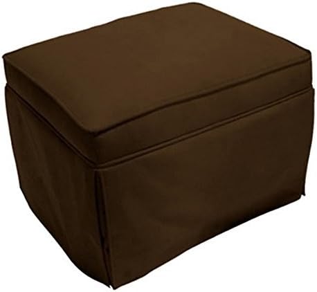 The Rockabye Glider Taylor Ottoman, Bella Velvet Chocolate Brown by The Rockabye Glider