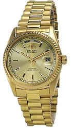 Orient #2EV03002G Men's Classic Day/Date Gold Tone Self Winding Automatic Watch