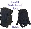 Level III Lv3 Molle Assault Pack Backpack--BLACK Level III Lv3 Molle Assault Pack Backpack--BLACK