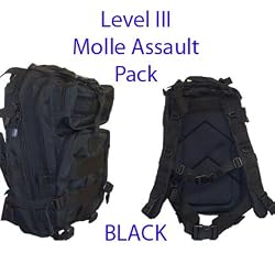 Level III Lv3 Molle Assault Pack Backpack--BLACK