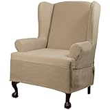 Maytex Carter Wing Chair Cover, Tan