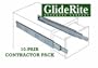 GlideRite 2270-ZC 22-inch 100 lb Full Extension Ball Bearing Drawer Slides with Over-travel (10 Pairs)