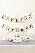 Ling's moment Rustic Falling in Love Burlap Banner, Vintage Style Burlap Banner Kit for Wedding Decoration, Party Decor, 14pcs Flags