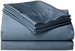 Wamsutta 525 Thread Count Pima Sateen Twin Flat Sheet, Mirage Blue