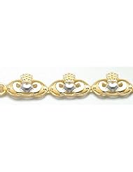 Gold Bracelet 7" W & Y Claddagh Bracelet Satin