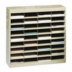 Safco? SteelFiberboard E-Z Stor Sorter 36 Sections 37 12 x 12 34 x 36 12 Sand