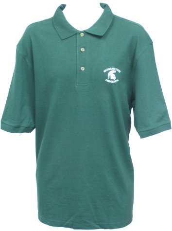 Men`s Michigan State Spartans Classic-Polo Dark Pine