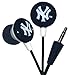 iHip MLF10169NYY MLB New York Yankees Printed Ear Buds, Blue/White