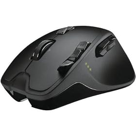 LOGITECH G700 Wireless Gaming Mouse - black + Black mousepad .
