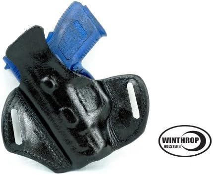 Winthrop Holsters OWB Pancake Black Leather Holster
