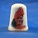 Porcelain China Thimble -- Catherine Duchess of Cambridge Red Hat