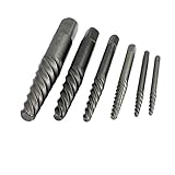 uxcell スクリュー エクストラクター グレー メタル ボルト ねじスタッド除去 6個