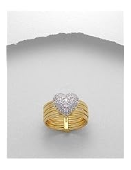 Heart CZ Ring In 92.5 Sterling Silver