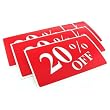 6 20% Off Display Signs Showcase Window Sale Message