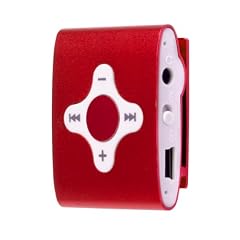 Difrnce MP755 Tragbarer MP3-Player 2GB (USB 2.0) rot
