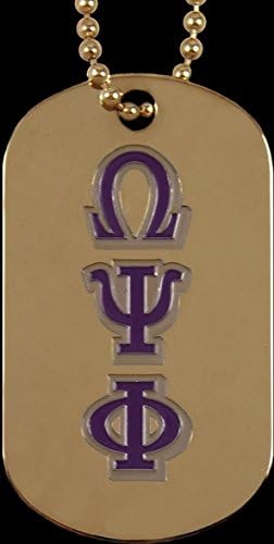 Omega Psi Phi Double Sided Dog Tag [Gold]
