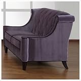 Barrister Velvet Loveseat in Gray