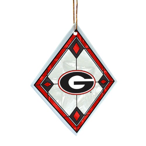NCAA Georgia Bulldogs Art Glass Ornament