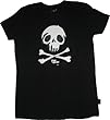 Emily the Strange juniors women's shirt tee Glitter Skull Black
