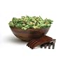Lipper 3 Piece - Dark Cherry Salad Serving Bowl with Salad Hands Set